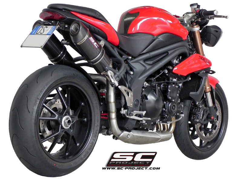 Triumph Speed Triple 2011 Oval Dual Exhaust By Sc