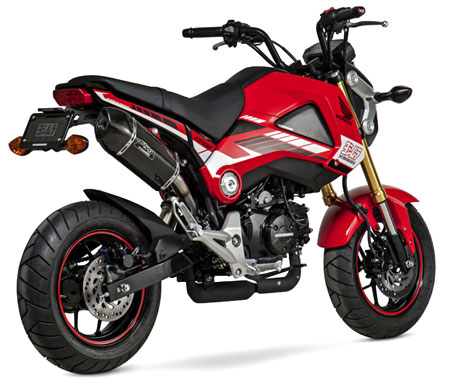 honda cb1000r leo vince leovince carbon slip grom mx125 mx 125 slipon yoshimura carbon custom exhaust motovation usa performance arrow
