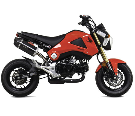 honda cb1000r leo vince leovince carbon slip grom mx125 mx 125 slipon carbon yoshi rs9 custom exhaust motovation usa performance arrow