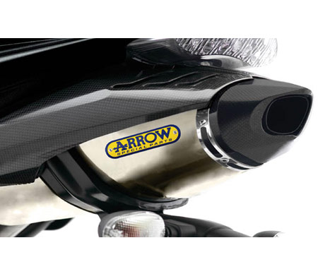 triumph daytona 675 slip on exhaust under tail silencer arrow titanium 