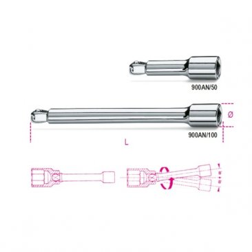 Wobble extension bar for 1/4" drive ratchet by Beta Tools