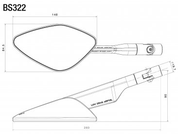 "Namic Sport" Sport Mount Style Universal Mirror by Rizoma