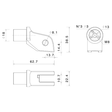 PE725B Rizoma Rider Footpeg Adapter Kit