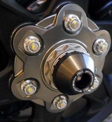 Rear Axle Sliders by Evotech Performance Ducati / Multistrada 1200 / 2012