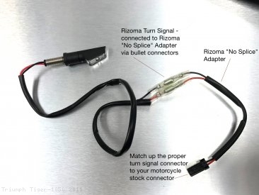 EE082H Turn Signal "No Cut" Cable Connector Kit by Rizoma Triumph / Tiger 1050 / 2011