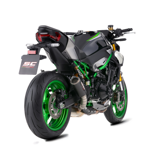 CR-T M2 Ti-Carbon Slip-On Exhaust with Titanium Mesh Outlet by SC-Project - K43-T67CR