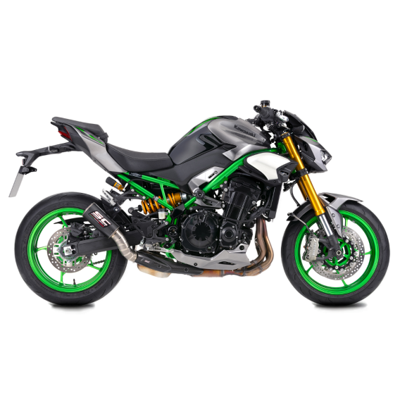 CR-T M2 Ti-Carbon Slip-On Exhaust with Titanium Mesh Outlet by SC-Project - K43-T67CR