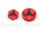 Carbon Inlay Front Brake and Clutch Fluid Tank Cap Set by Ducabike Ducati / Monster 1200R / 2019