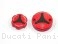 Carbon Inlay Front Brake and Clutch Fluid Tank Cap Set by Ducabike Ducati / Panigale V4 / 2022