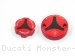 Carbon Inlay Front Brake and Clutch Fluid Tank Cap Set by Ducabike Ducati / Monster 1200R / 2019