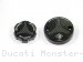 Carbon Inlay Front Brake and Clutch Fluid Tank Cap Set by Ducabike Ducati / Monster 1100 EVO / 2014
