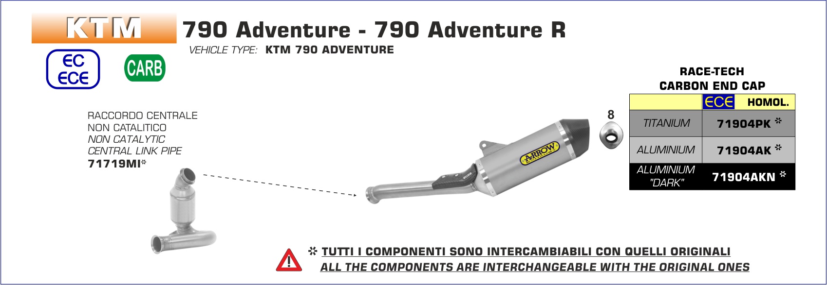 ktm 790 adventure exhaust arrow usa