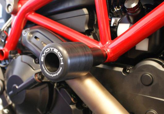 ducati hypermotard 821 939 frame sliders evotech performance usa 