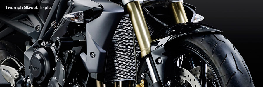 triumph street triple radiator guard evotech performance