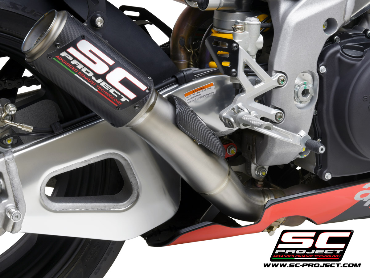 loudest best exhaust for aprilia rsv4 1100 sc-project