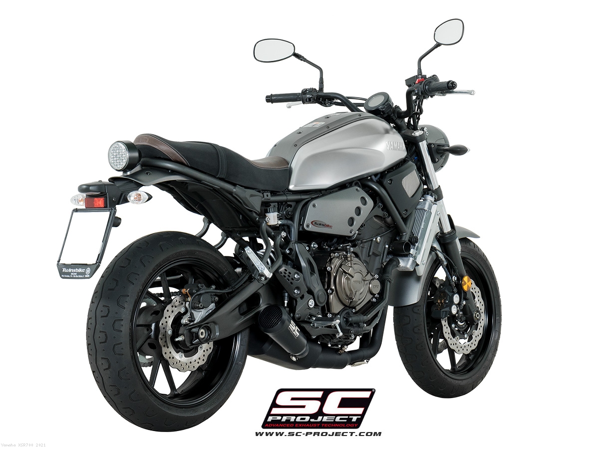 Conic 70s Style Exhaust By Sc Project Yamaha Xsr700 2021 Y27 C21a70smb