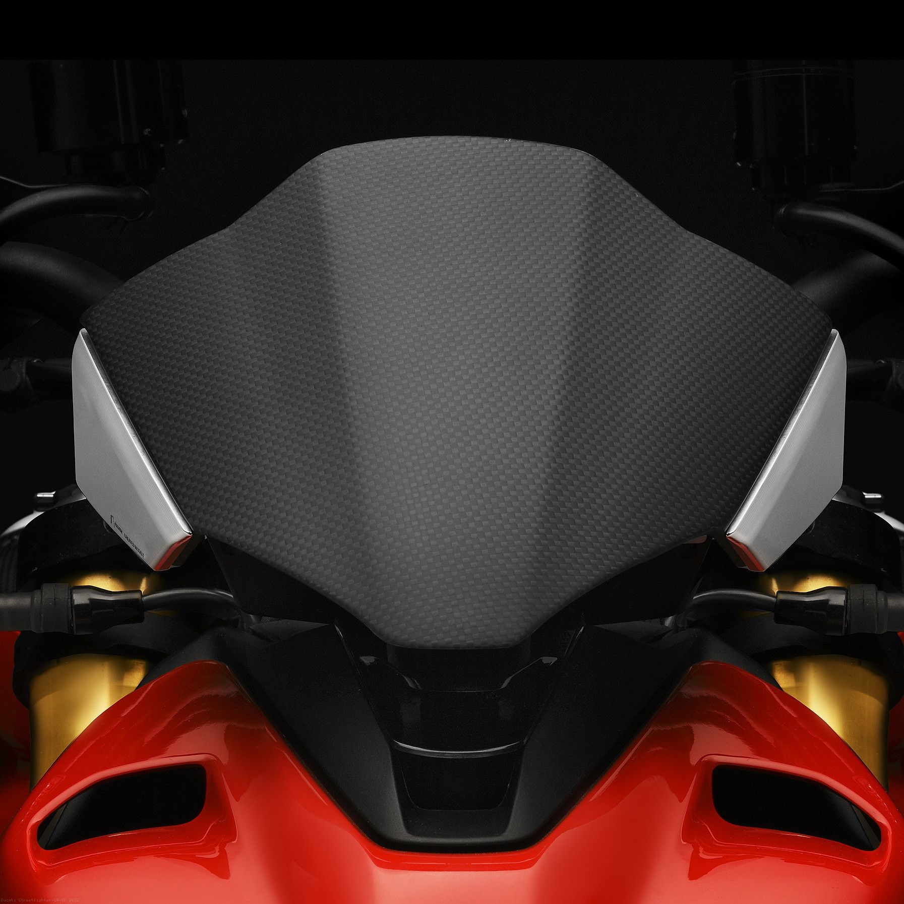 Carbon Fiber Headlight Fairing by Rizoma Ducati