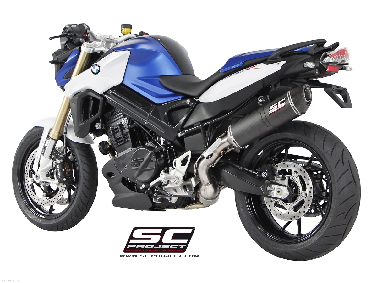 Oval Matte Carbon Exhaust by SC Project BMW F800R 2015 B21 02C