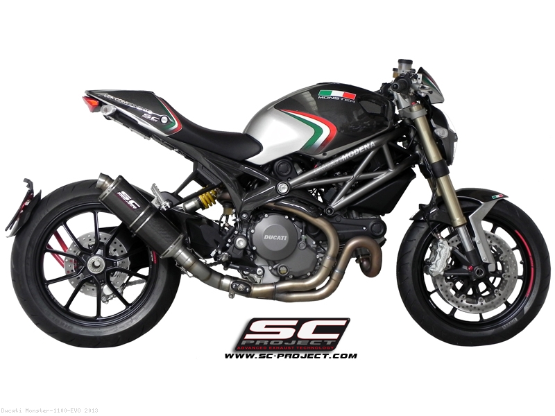 Oval R60 Exhaust by SC Project Ducati Monster 1100 EVO 2013 D07 07C