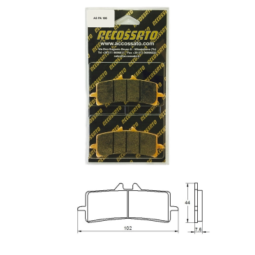 AGPA106 Brake Pad Kit by Accossato Racing