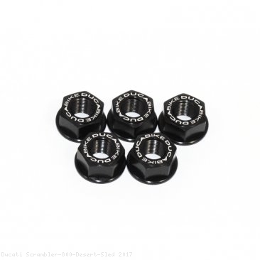 5 Piece Rear Sprocket Carrier Flange Nut Set by Ducabike Ducati / Scrambler 800 Desert Sled / 2017