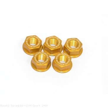 5 Piece Rear Sprocket Carrier Flange Nut Set by Ducabike Ducati / Scrambler 1100 Sport / 2018