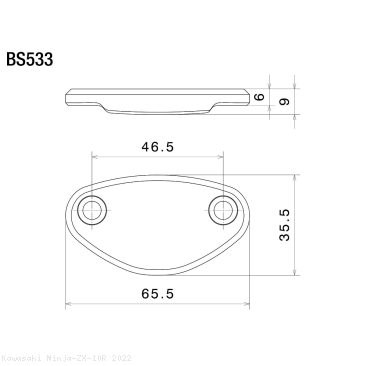 Mirror Block Off Plates by Rizoma Kawasaki / Ninja ZX-10R Mirror Block Off Plates by Rizoma Kawasaki / Ninja ZX-10R