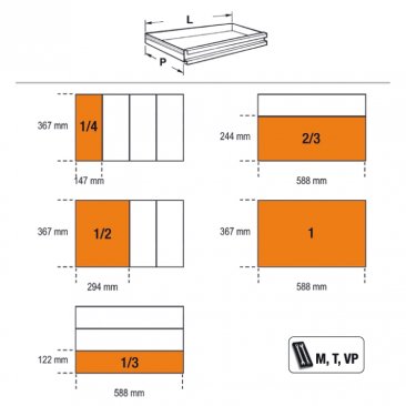 C24IT/7 Mobile roller tool cabinet with seven drawers by Beta Tools