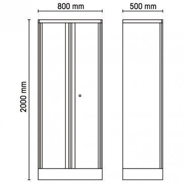 C55A2 Sheet metal two-door tool cabinet by Beta Tools