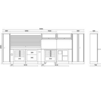 Comprehensive workshop equipment combination RSC55 by Beta Tools