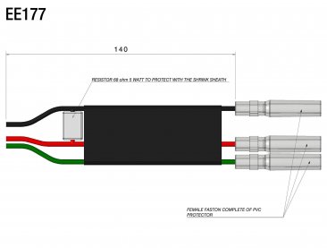 Rear Turn Signal Cable Connector Kit by Rizoma