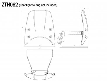 CF010 Headlight Fairing Adapter by Rizoma