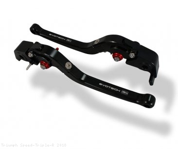 Standard Length Folding Brake and Clutch Lever Set by Evotech Triumph / Speed Triple R / 2018