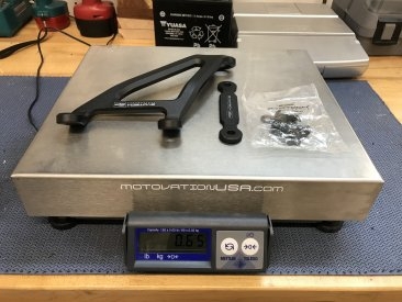 Exhaust Hanger Bracket with Passenger Peg Blockoff by Evotech Performance Ducati / Monster 1200S / 2021