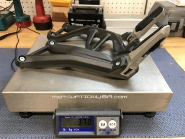 Exhaust Hanger Bracket with Passenger Peg Blockoff by Evotech Performance Ducati / Monster 1200S / 2021