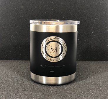 Limited Edition Custom "ROUND LOGO SERIES" Yeti Rambler Lowball Cup by Motovation Accessories