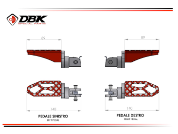 Adjustable Footpeg Kit by DBK Special Parts