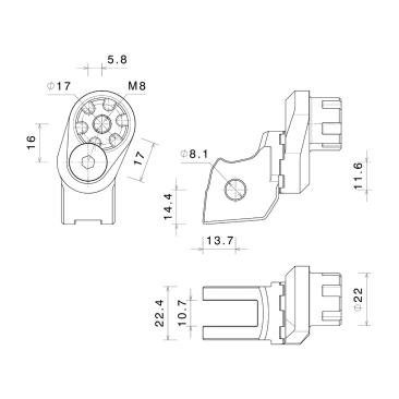 Eccentric Rider Footpeg Adapter Kit by Rizoma