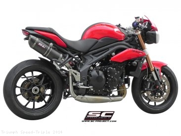 Oval High Mount Exhaust by SC-Project Triumph / Speed Triple / 2014