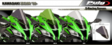 Z-Racing Windscreen by Puig Kawasaki / Ninja ZX-10R / 2016