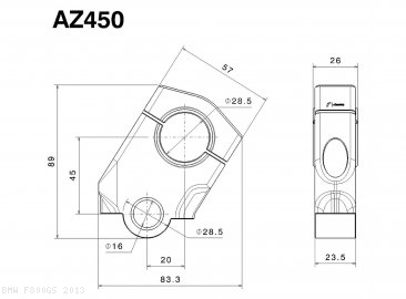 Handlebar Riser by Rizoma BMW / F800GS / 2013