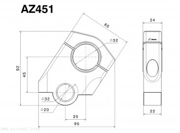 Handlebar Riser by Rizoma BMW / R1200GS / 2015