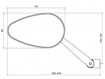 Rizoma "Radial RS" Universal Mirror