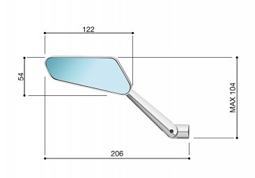 Rizoma Circuit 744 Universal Mirror