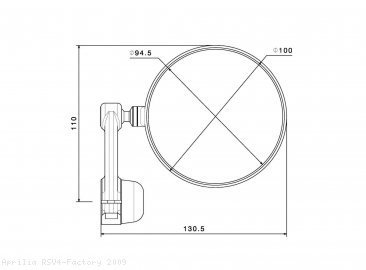 Rizoma SPY-ARM 94 Bar End Mirror Aprilia / RSV4 Factory / 2009