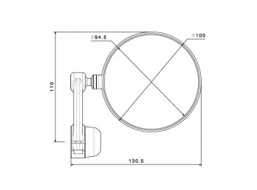 Rizoma SPY-ARM 94 Bar End Mirror