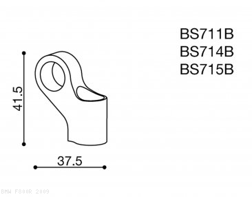 Rizoma Mirror Adapter BS714B BMW / F800R / 2009