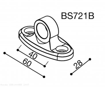 Rizoma Mirror Adapter BS721B Honda / CBR1000RR / 2007