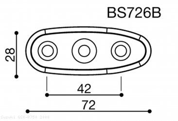 Rizoma Mirror Adapter BS726B Suzuki / GSX-R750 / 2000