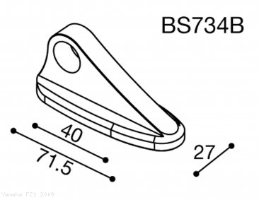 Rizoma Mirror Adapter BS734B Yamaha / FZ1 / 2009